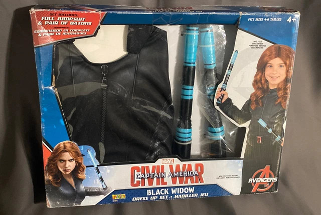NEW-Black Widow Captain America: Civil War DRESS-UP Deluxe Set w/Batons {4-6 yr)