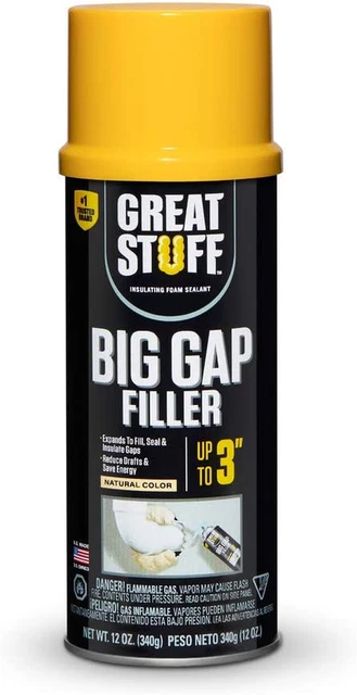 Great Stuff 157906 Insulating Foam Sealant, 12 Oz, Cream