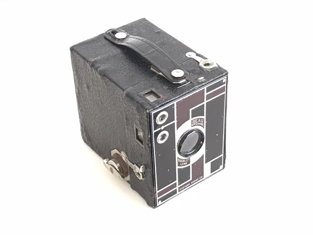 Ancien appareil photo EASTMAN KODAK CO BEAU BROWNIE DOUBLET LENS Art Deco
