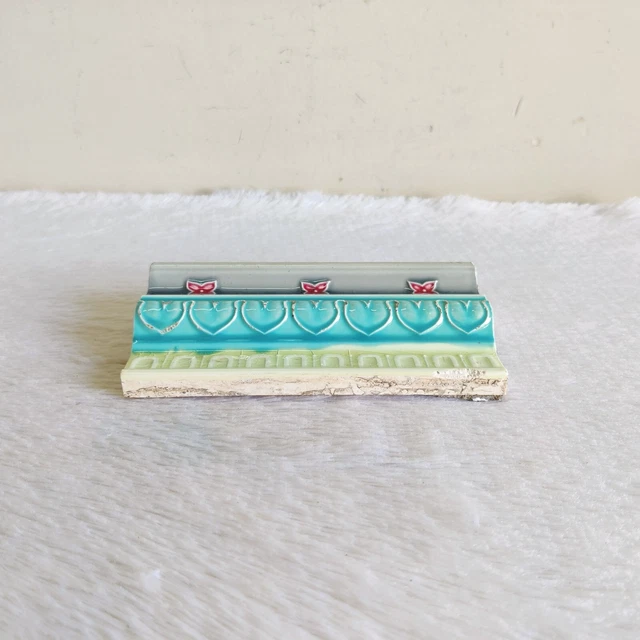 1930s Vintage Saji TM Majolica Nouveau Art Architecture Furniture Tile Japan 4