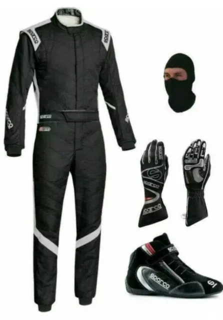 Sparco Driver Set Suit Gloves Shoes Bundle for Go Karting and Rally Racing