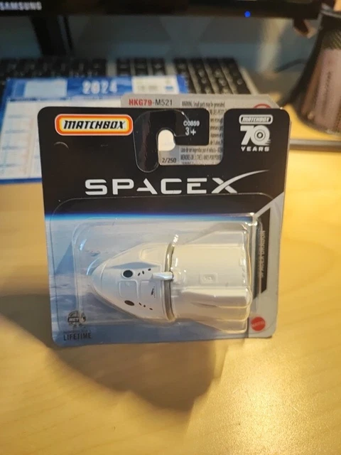 Miniature Matchbox SpaceX Dragon 2023 - Échelle 1:64 - Neuf En Boîte