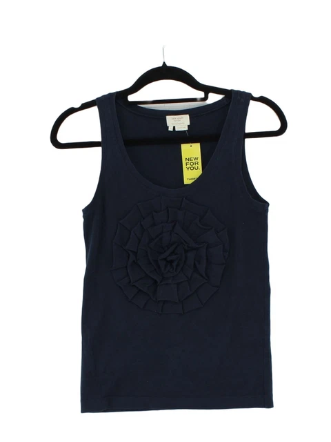 T-shirt donna Kate Spade S cotone blu con spandex base