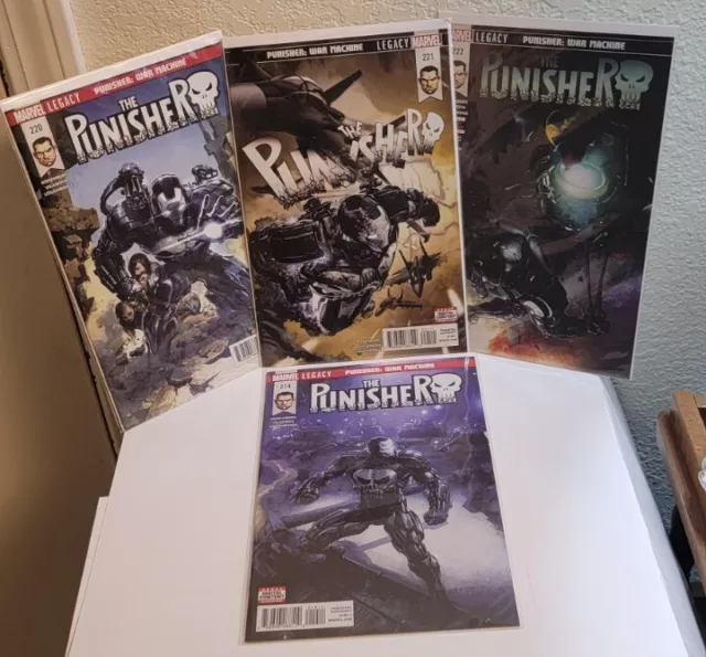 PUNISHER #219, 220, 221, 222 1st Appearance Punisher as War Machine 4 book lot