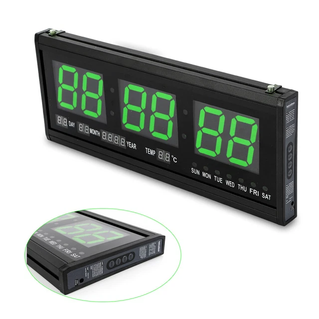 Horloge À LED Automobile Et Température Corloge De Voiture LED