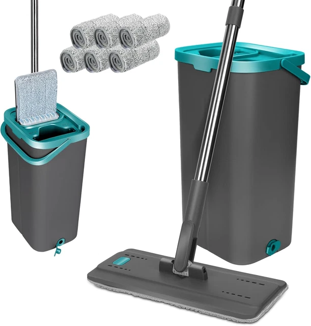 Mocio Alanberg Autostrizzante Con Secchio 2 Camere - Sistema Acqua Pulita/Sporca Separata - Foto 8