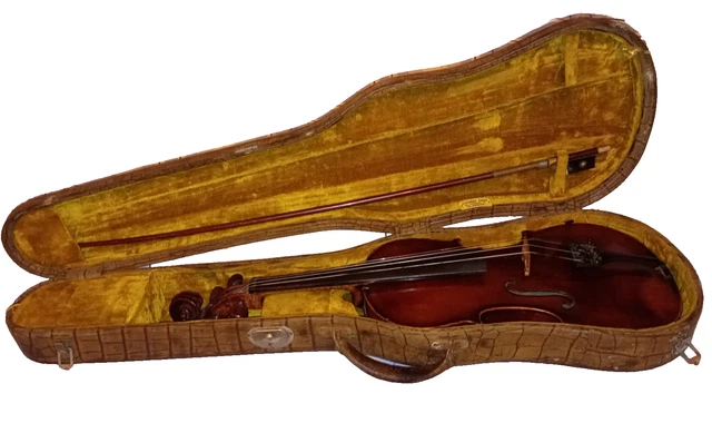 1 Violino Acero Scorrere / Collo & Ebano Tastiera, Eccezionale Artigianato, 3/4 - Foto 11