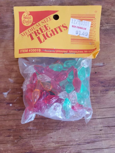 Reemplazos de luces de árbol de Navidad de cerámica vintage pequeñas artesanías tamaño mediano rojo talla