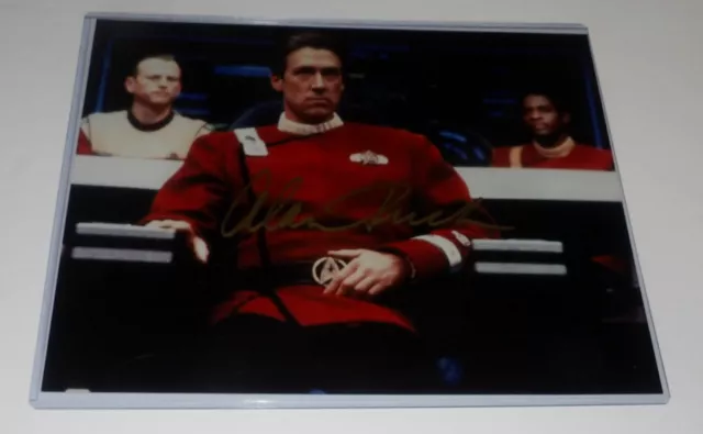 Star Trek 8X10 Color Photo Handsigned In Gold - Alan Ruck As Captain Harriman