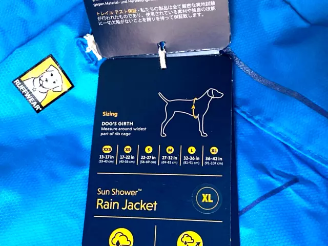 Regenjacke Ruffwear Sun Shower Rain Jacket Regenschutz kleine Hunde blue dusk XS