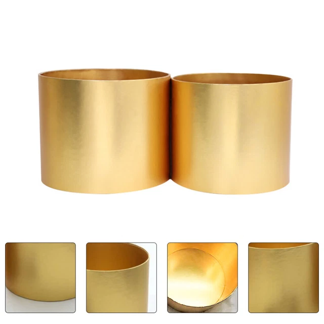 2 piezas Cubo de bendición caja de flores dorado caja de regalo caja de cartón