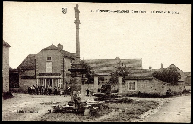 cpa 21 Veronnes-les-Grandes. la square et la cross Côte d'Or. Burgundy