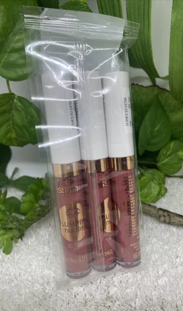 essence PLUMPING NUDES Lipgloss 03 SHE‘S SO EXTRA 3er Pack 3 x 4,5ml *neu*