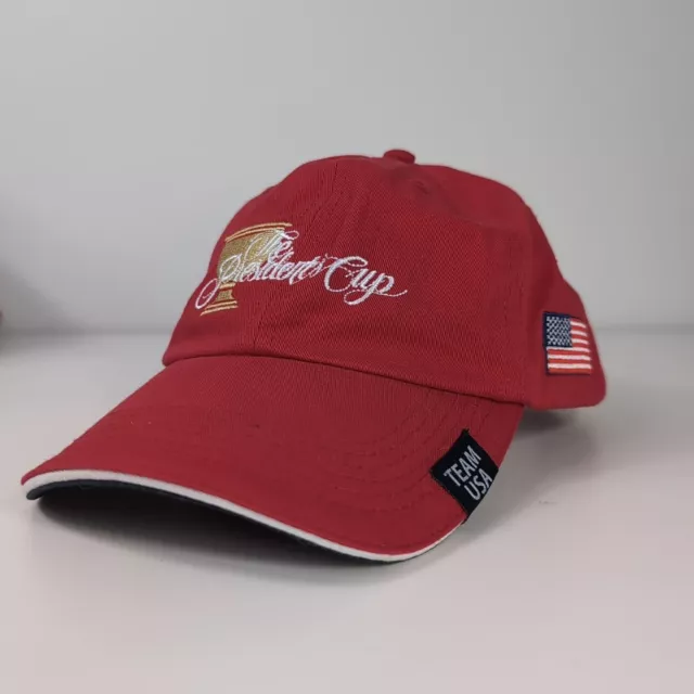 Presidents Cup Golf Team USA 2011 Red Adjustable Hat Cap