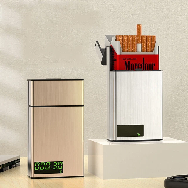 TIMED CIGARETTE DISPENSER | Full 20-Pack Cigarettes Case with Timer ...