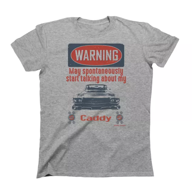 WARNING May Spontaneously Talk About Caddy Cadillac de Ville Mens Organic TShirt