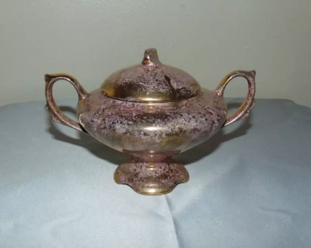 Loma Products Sugar Bowl with Lid 1951 Pink Gold