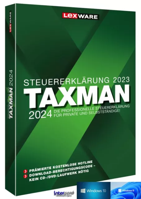 Lexware Taxman 2024 Vollversion für Steuerjahr 2023 + Handbuch PDF Download NEU