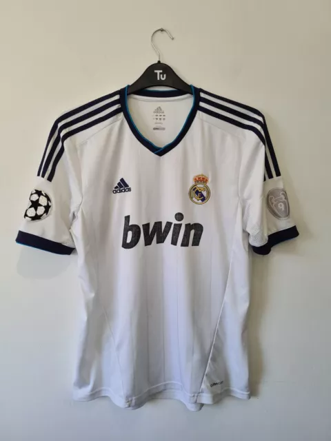 Real Madrid 2012/13 Home Shirt Mens Jersey Champions League Adidas - Size L