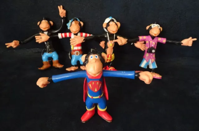 X5 LC WAIKIKI figurines PVC porte clés lot collection rétro vintage années 90's