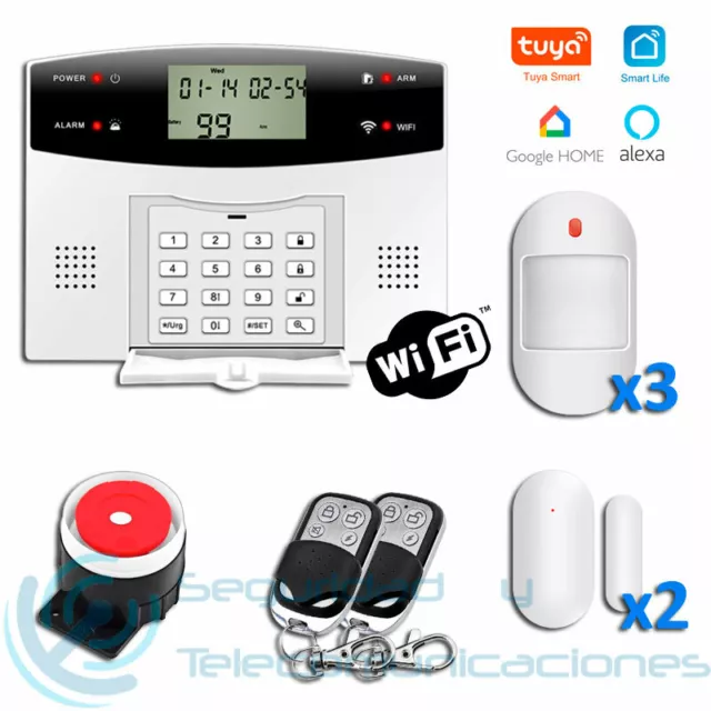 Alarma Sin Cuotas Wifi Gsm Pstn Tuya Smartlife 3P2D