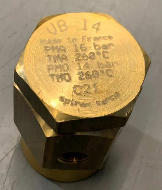 Spirax Sarco Ltd. Vb-14 1/2 In Npt Vacuum Breaker Pma 16 Bar Tma 260°C Pmo 14