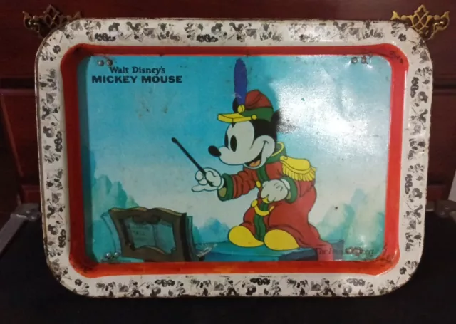 Vintage Mickey Mouse  Folding Lap Tv Tray Disney