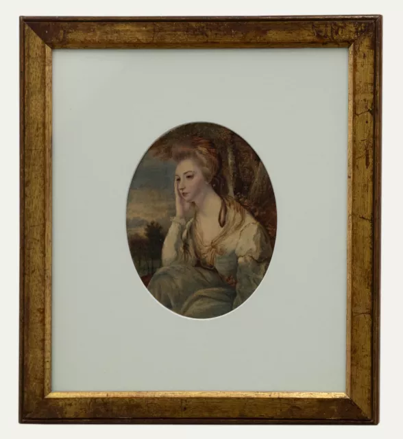 Early 19th Century Watercolour - Reflective Beauty