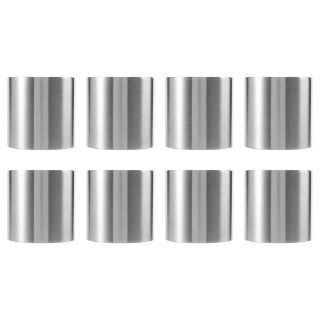 8 piezas Anillos de Espuma de Acero Inoxidable Cortador Redondo Forma de Pastel Cocina Hornear G B2Y4