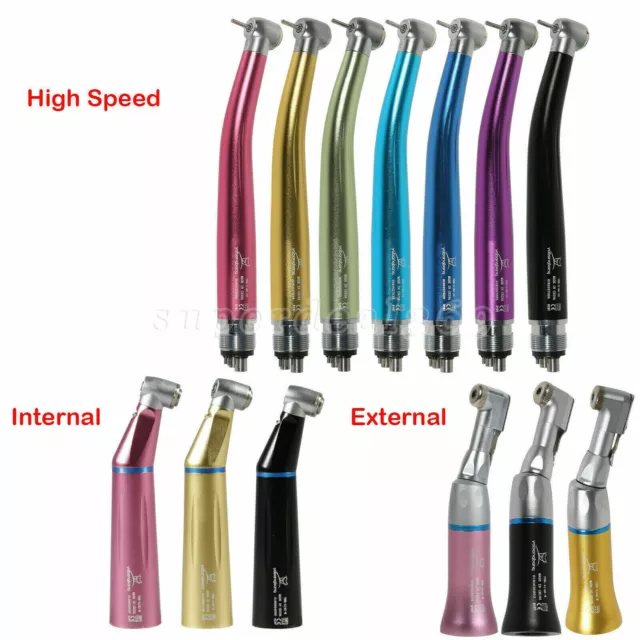 Dental High/Low Speed (LED Inner) Contra Angle Handpiece 4 Hole Fit NSK Color UK