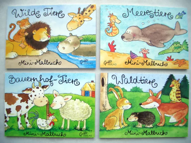 *Mini MALBUCH*A7*GRÄTZ*Wald-Meeres-Wilde-Bauerhof-Tiere*