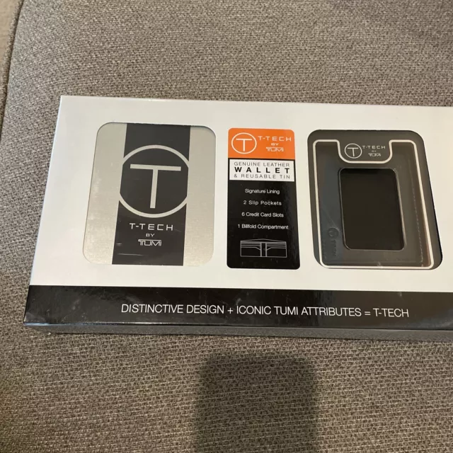 Tumi T-Tech Bi Fold Mens Leather Wallet W Tin NEW IN BOX