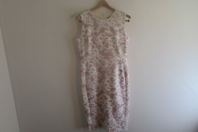 Kate And Lily Women's Sleeveless Dress  Pink/White Floral  Lace Pattern Size 12 