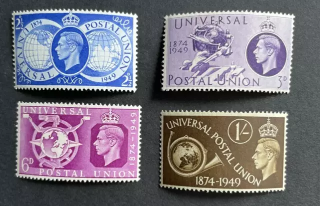 GB KG VI, 1949, SG499-502, 75th Anniv. Universal Postal Union, Fine Mint, MNH