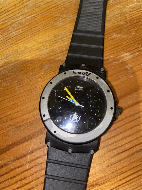 VINTAGE 1990S TIMEX Star Trek Next Generation Space Face Black Collectible Watch 32.00 PicClick UK