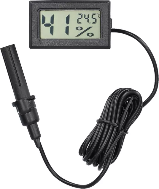 mini Thermometer Hygrometer Thermo-Hygrometer Luftf... Digital mit Fühler 2m