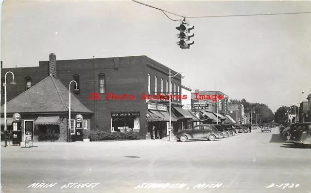 MI, Standish, Michigan, RPPC, Main Street, Business Section, Photo No D1720