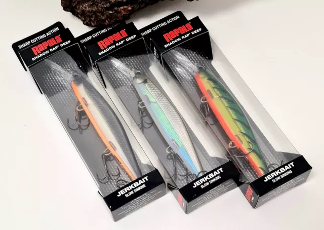 Rapala Shadow Rap Deep 11cm Jerkbait Slow Sinking Minnow Wobbler 3 Farben