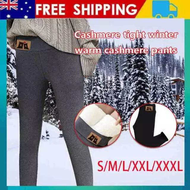 Womens Winter Sherpa Fleece Lined Leggings Thermal Warm Pants Stretchy  Thick