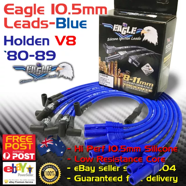 EAGLE 10.5mm Ignition Spark Plug Leads Fits Commodore V8 253-308 HEI VC VH VK VL