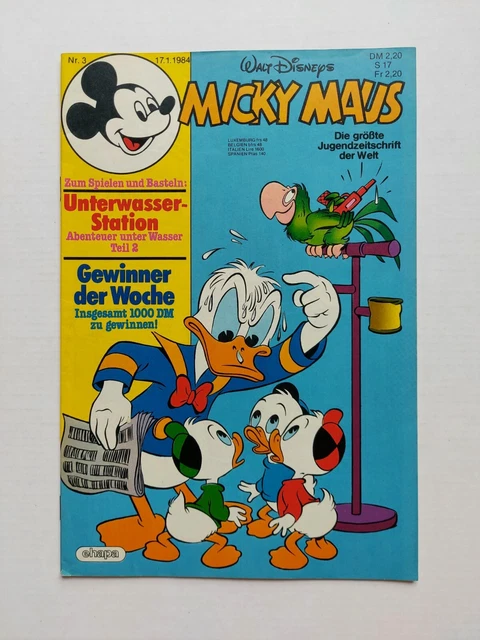 Ehapa - Micky Maus Nr. 3 / 17.1.1984 - Top Zustand / Z1 / mit Beilage & SE