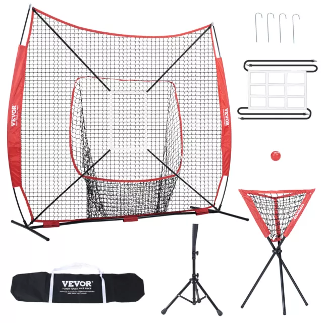 VEVOR Filet d'Entraînement de Baseball Softball 244x211 cm avec Accessoires