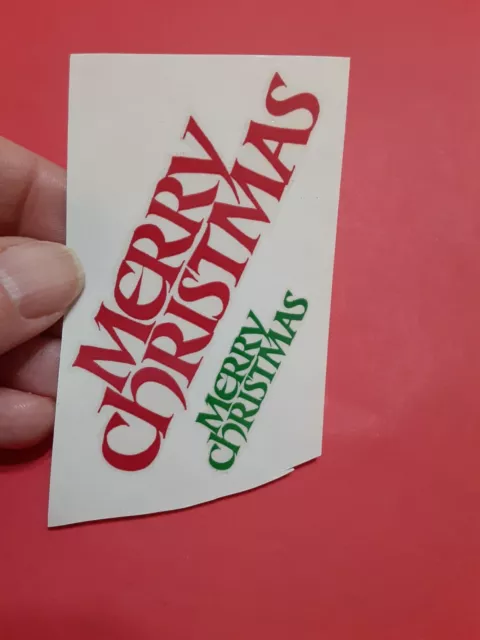 Vintage 80s Mrs Grossman's see thru Merry Christmas sticker module