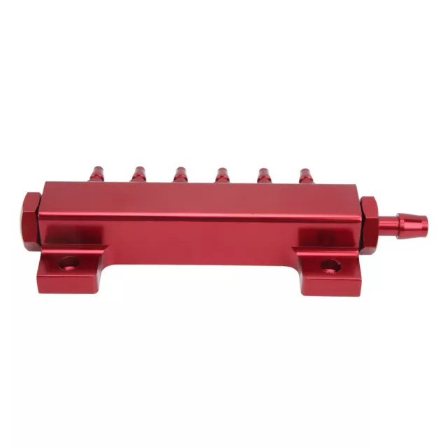 (Red)6 Port Vacuum Manifold Kit Turbo Boost Intake Manifold For Car Truck Turbos