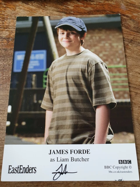 EastEnders Liam Butcher Hand Signed Cast Card James Forde Autograph