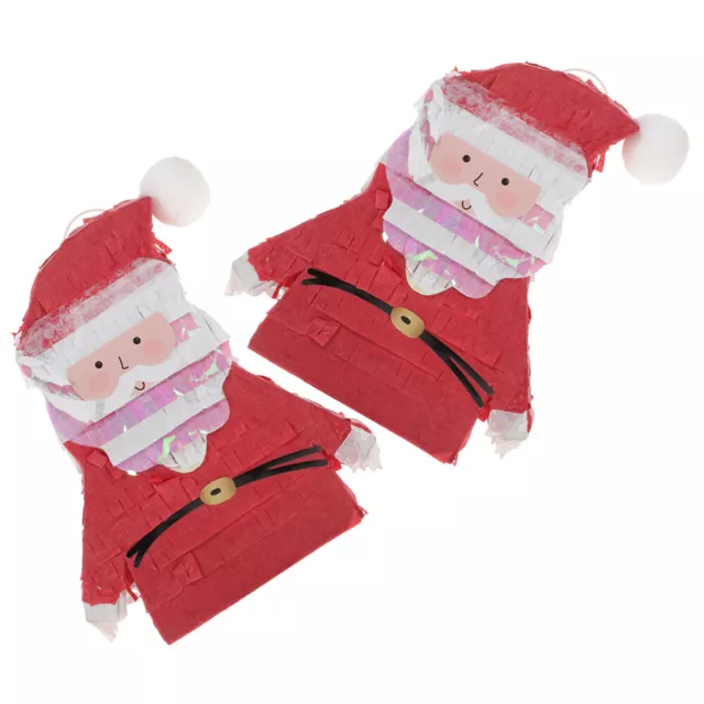 2 Pcs Santa Pinata Forniture Per Feste Di Natale Mini Caramelle Messicane