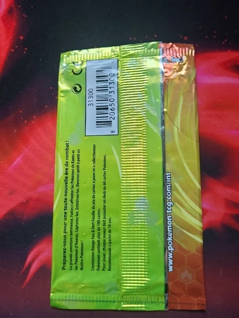 Pokemon Booster Vide/ Empty - Rouge Feu Vert Feuille - Clean Open - Fr 2