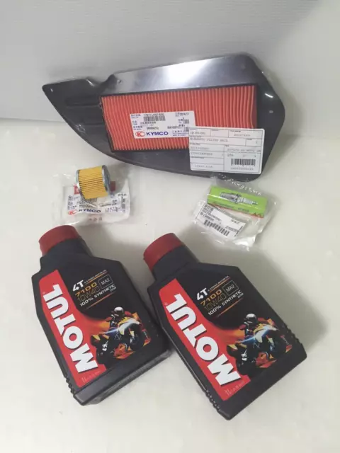 Kit Tagliando Originale Kymco K Xct 300 Olio Motul 7100 Filtro Olio Aria Candela