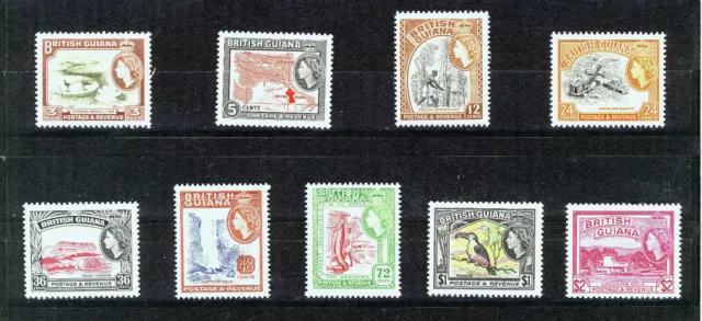 British Guiana 1963-65 Definitives Sg354/365  Mnh