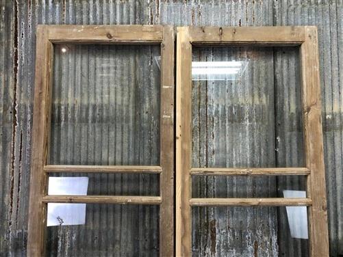 Antique French Double Doors (50x90.5) 3 Pane Glass European Doors G75 7